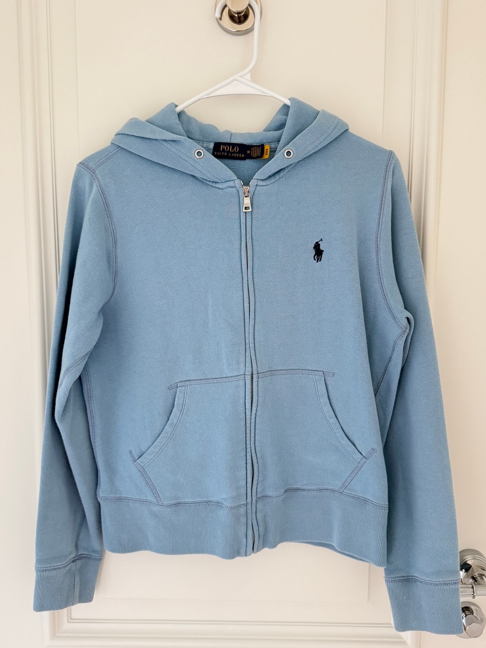Ralph Lauren Light Blue Zip-Up Hoodie Jacket